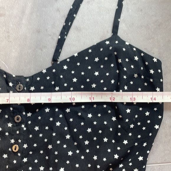 ABERCROMBIE AND FITCH black maxi dress cut out sides NWT smocking pockets XST - Picture 10 of 16